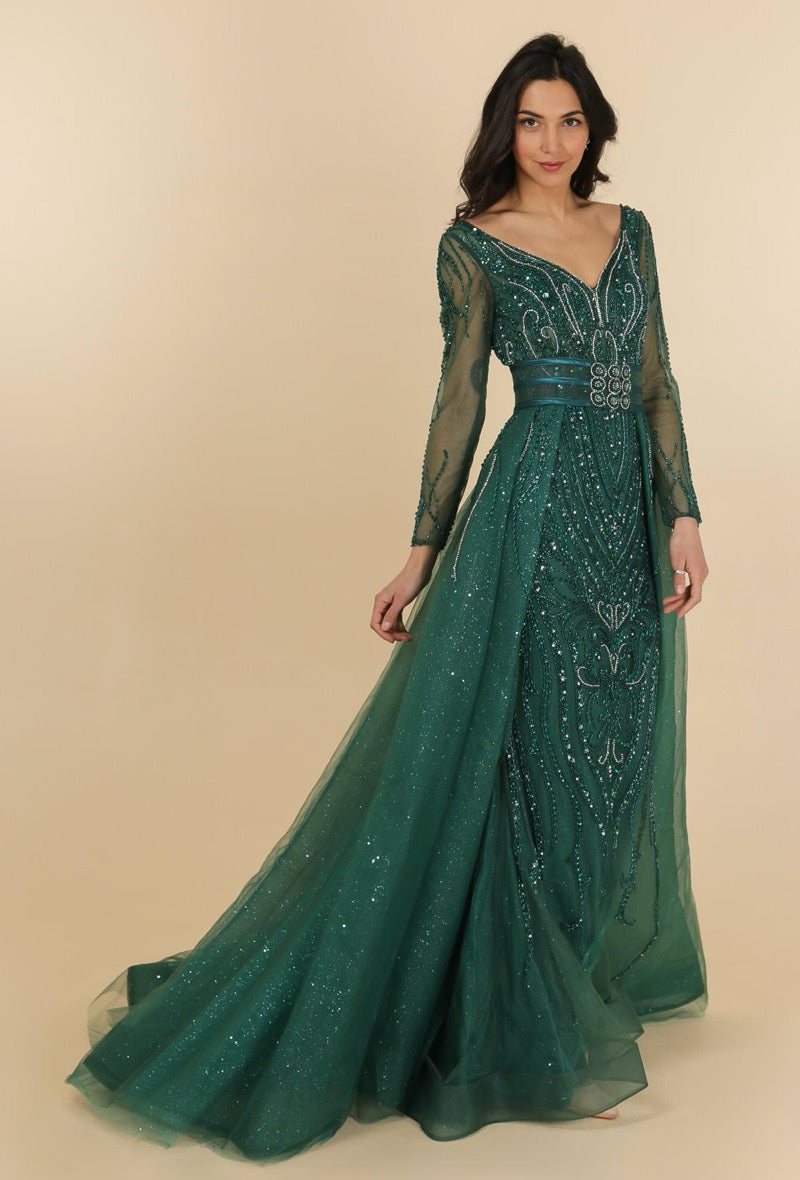 Mother of the bride & Groom Fully beaded dress Aphrodite Malta Mother of the bride & Groom Fully beaded dress Aphrodite Malta
