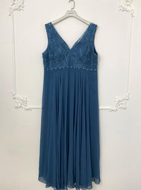 Teal Maxi Evening Dress, Extra Large