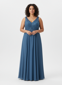 Teal Maxi Evening Dress, Extra Large