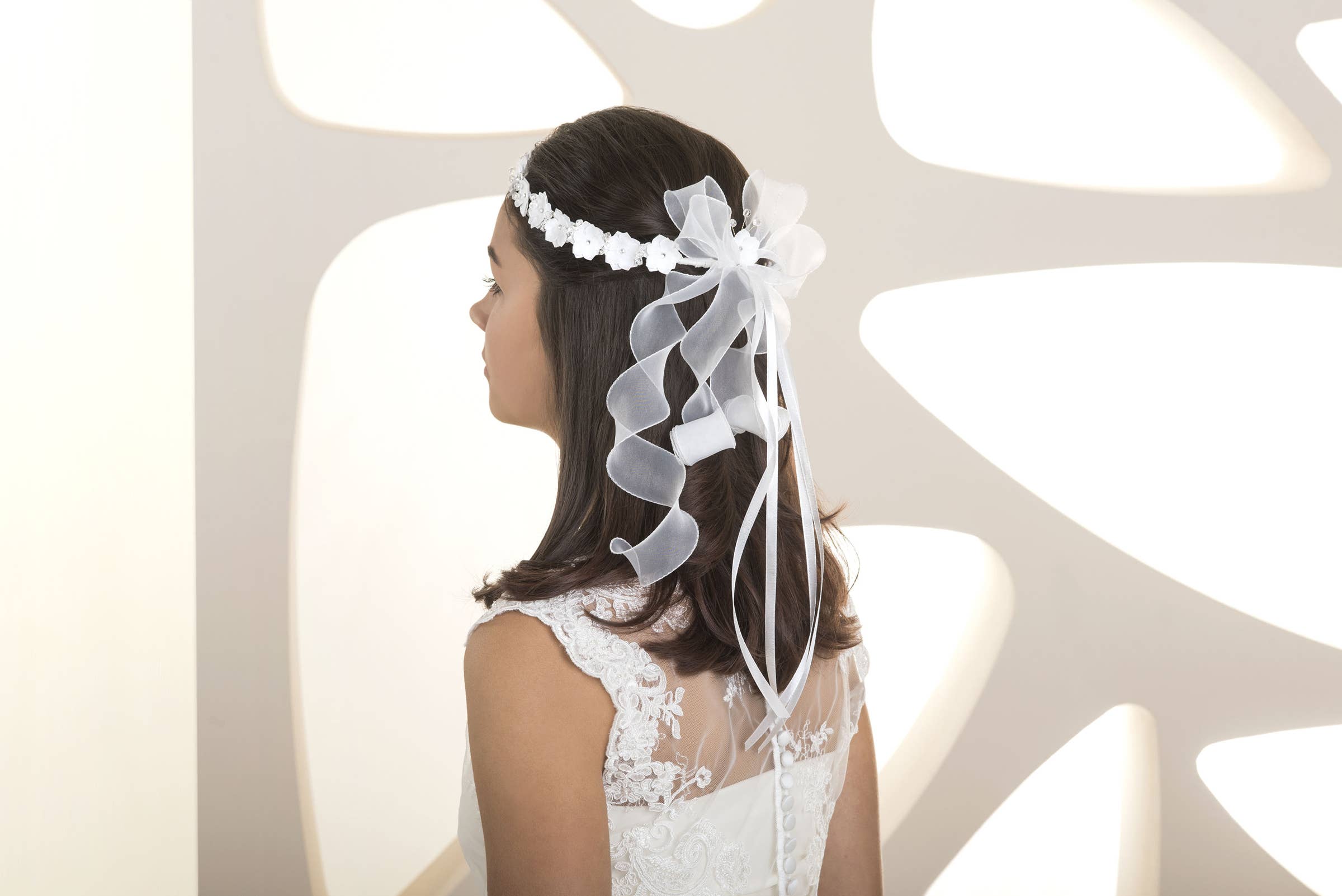 Girls hair accessory, communion wreath