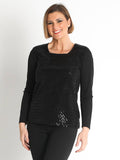 371500N  PARTY KNIT T-SHIRT WITH SLITS