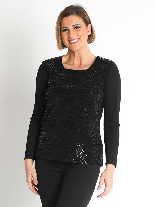 371500N  PARTY KNIT T-SHIRT WITH SLITS