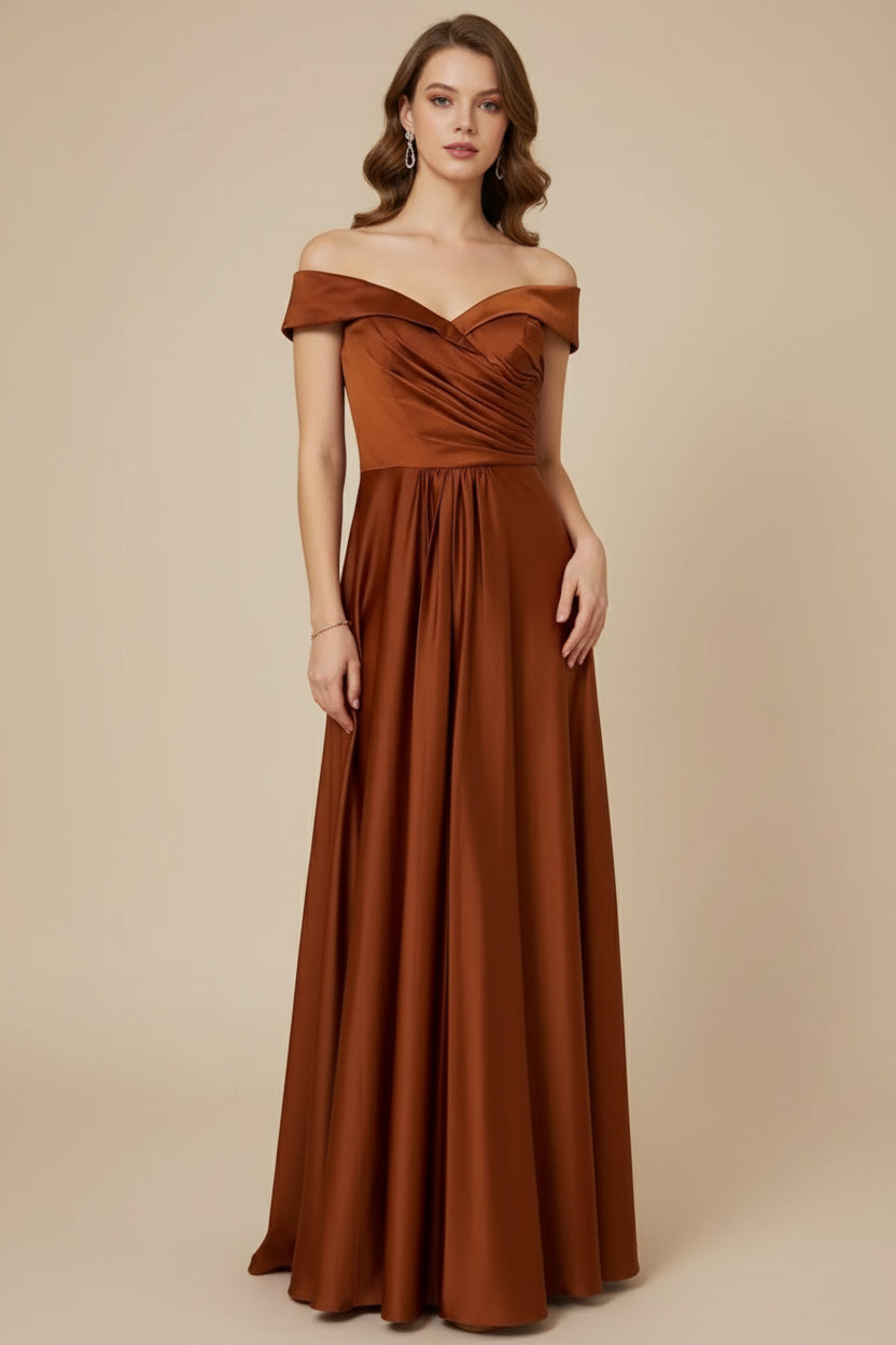 Off the shoulder Satin dress