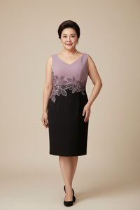 Two Piece Blazer and embroidered  dress set