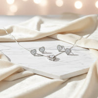 925 Sterling Silver Heart Set