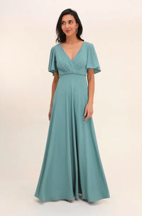 Big Size 3/4 Sleeve, long bridesmaid dress
