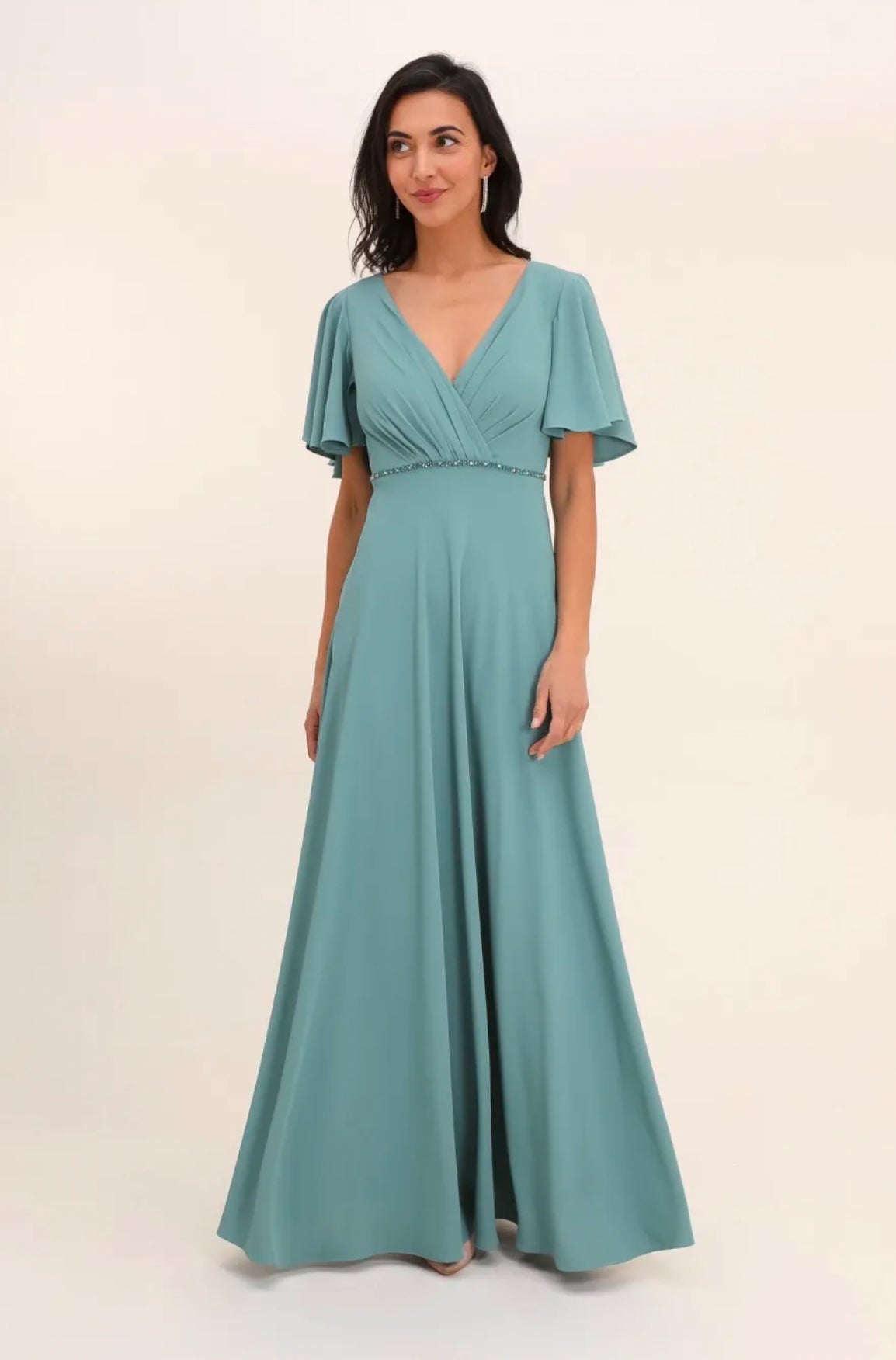 Big Size 3/4 Sleeve, long bridesmaid dress