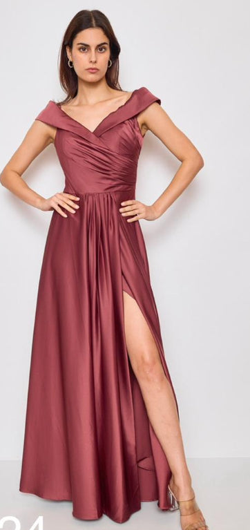 Off the shoulder Satin dress