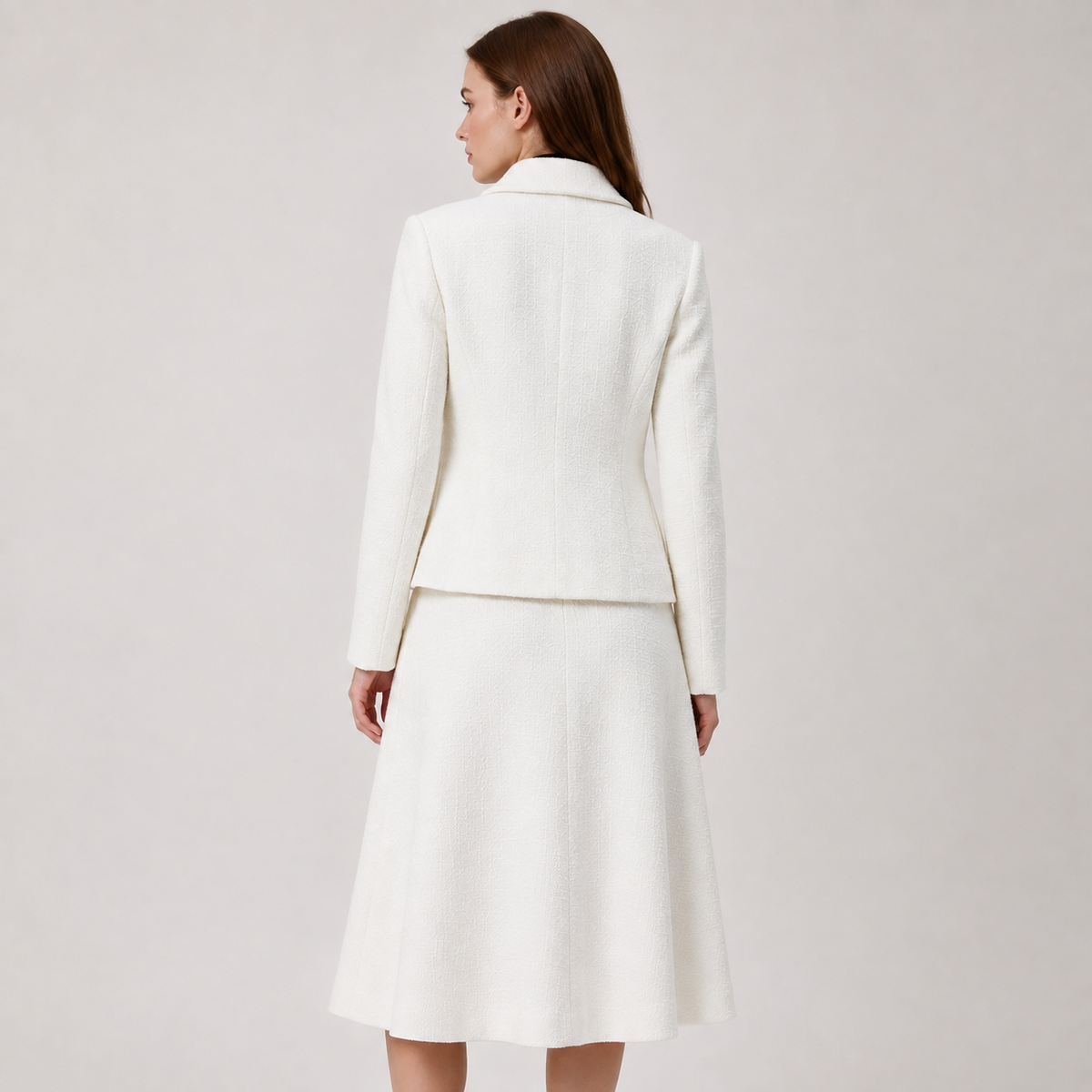 Smart and Joy - Tailored jacket with a Peter Pan collar: Rose / FR 44