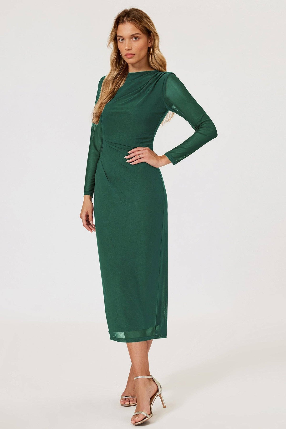 Long sleeve midi dress