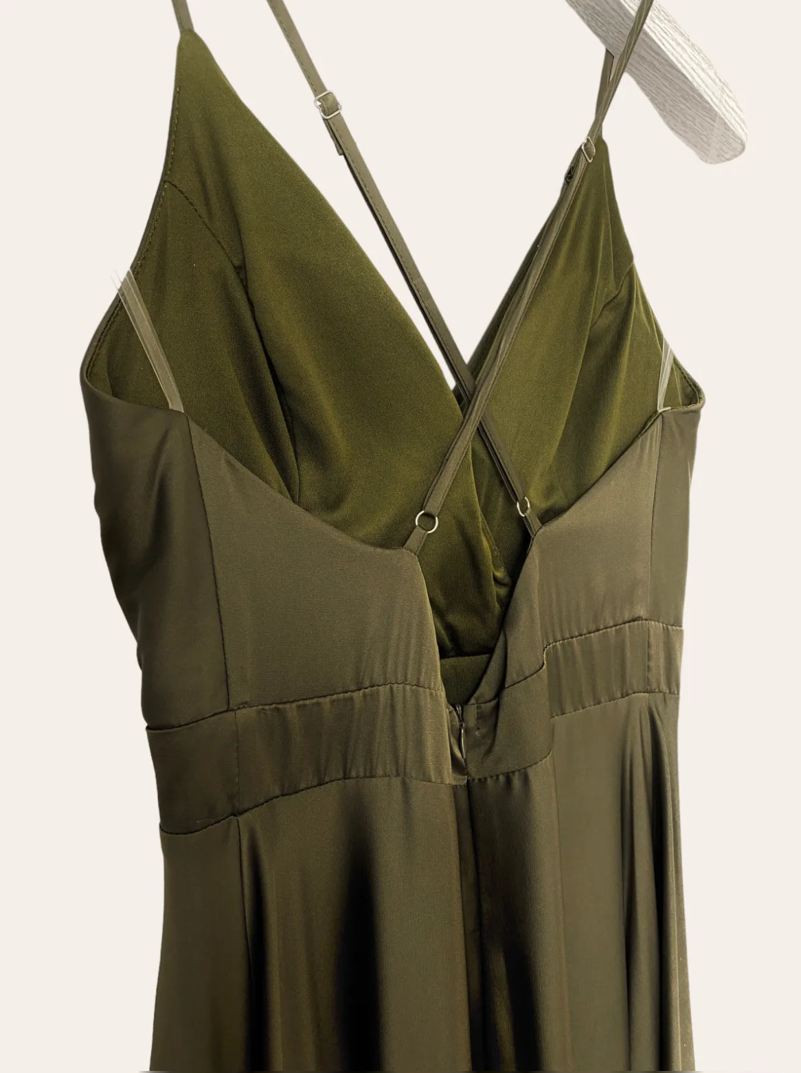 Silky Satin Spaghetti straps Evening dress