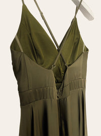 Silky Satin Spaghetti straps Evening dress