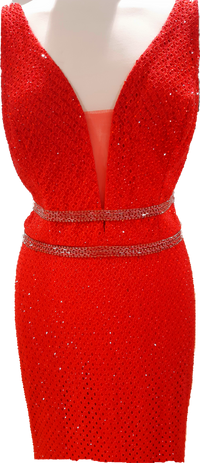 All Rhinestone Red dress