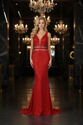 All Rhinestone Red dress