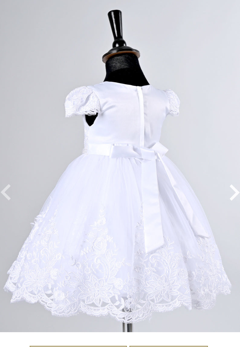 Baptism Girls White Dress