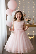 Girl's  Party Dress with 3D Flowers