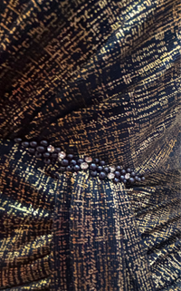 Navy Blue and Gold evening dress