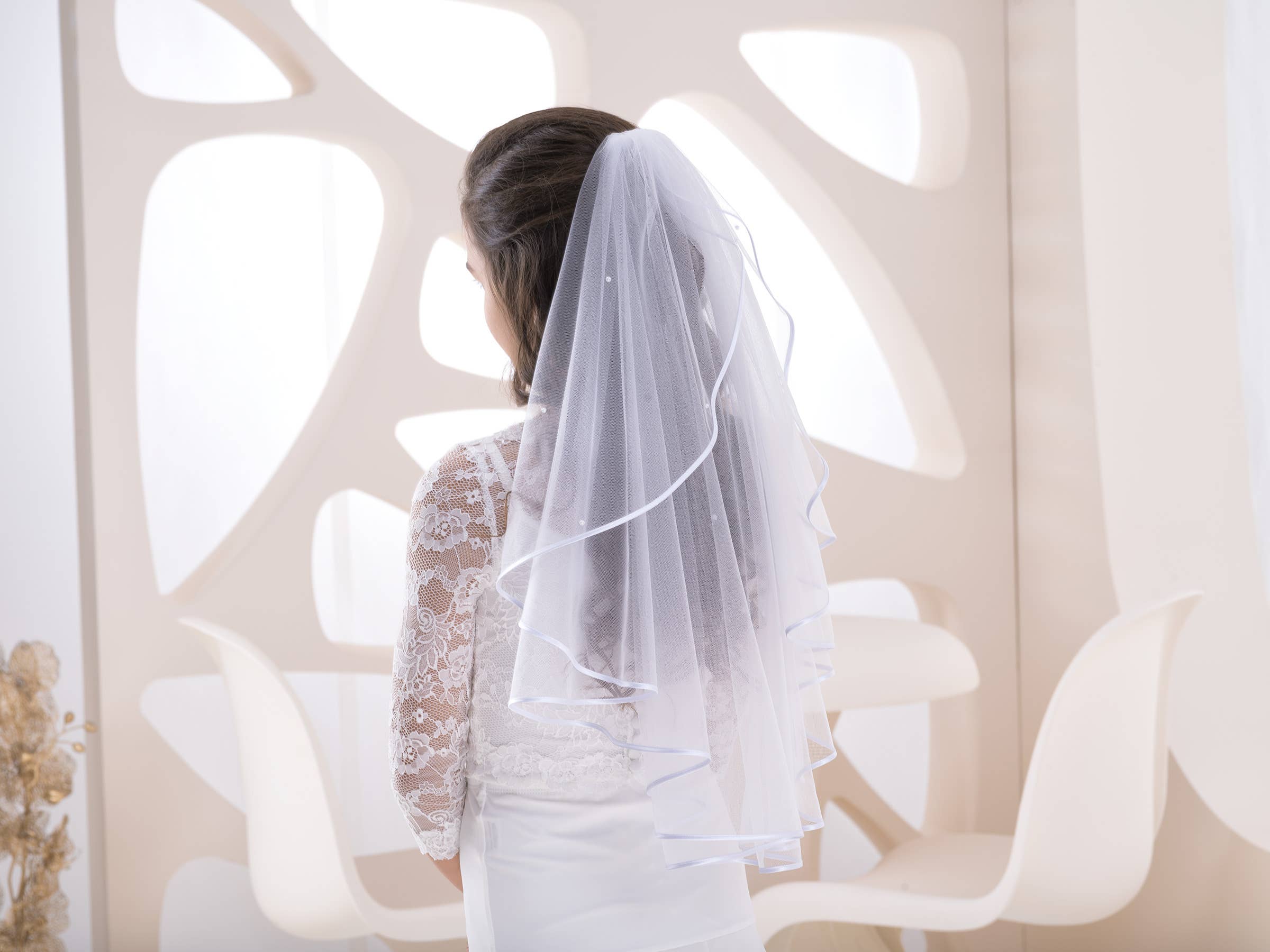 Girls' Veil with Pearls