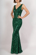 Elegant Sequin Dress Cutting Siren.