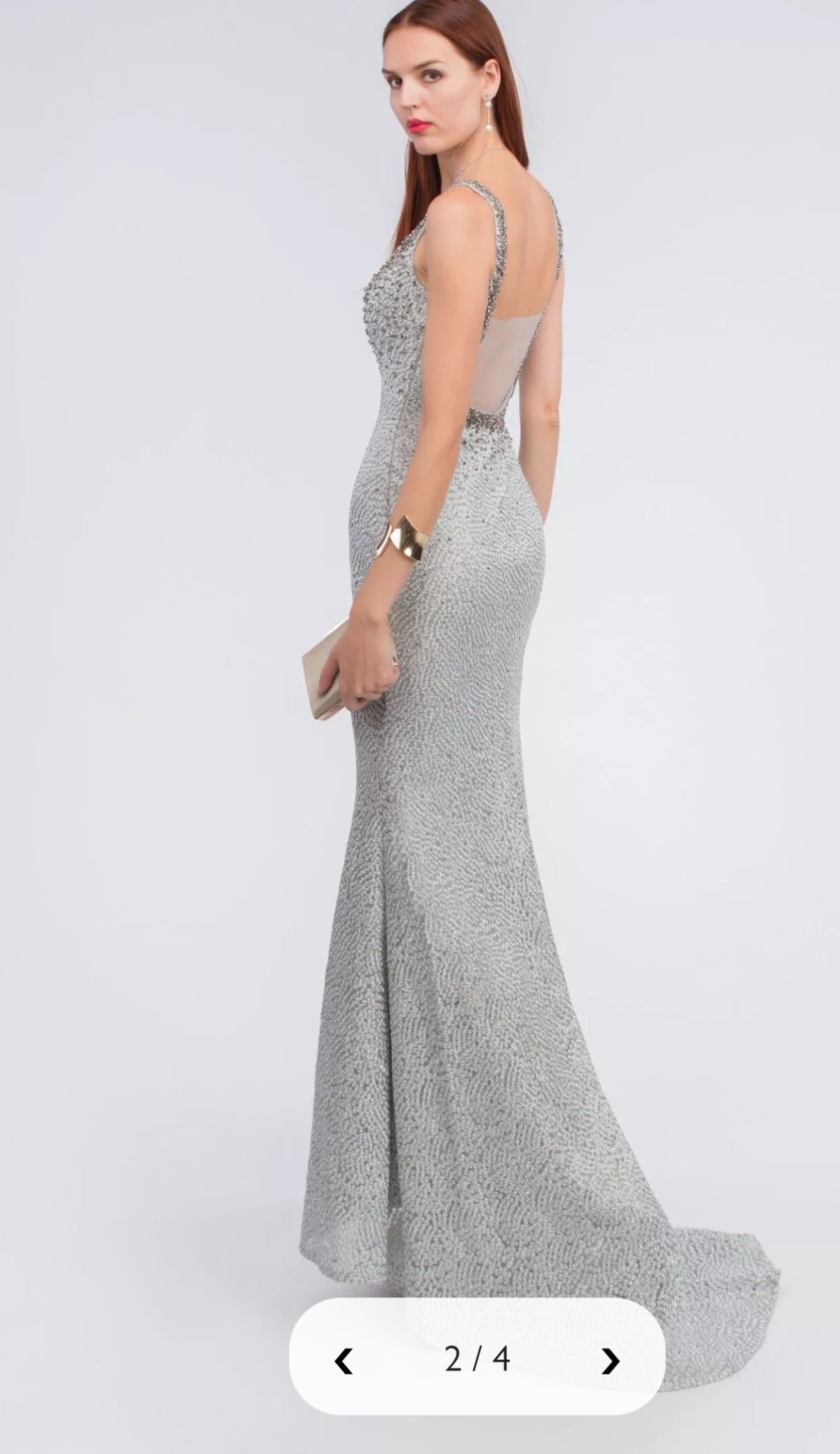 Silver Mother of the wedding dress