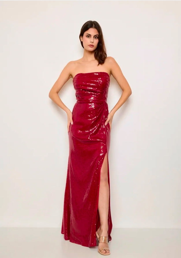 Strapless Corset   Sequins evening dress