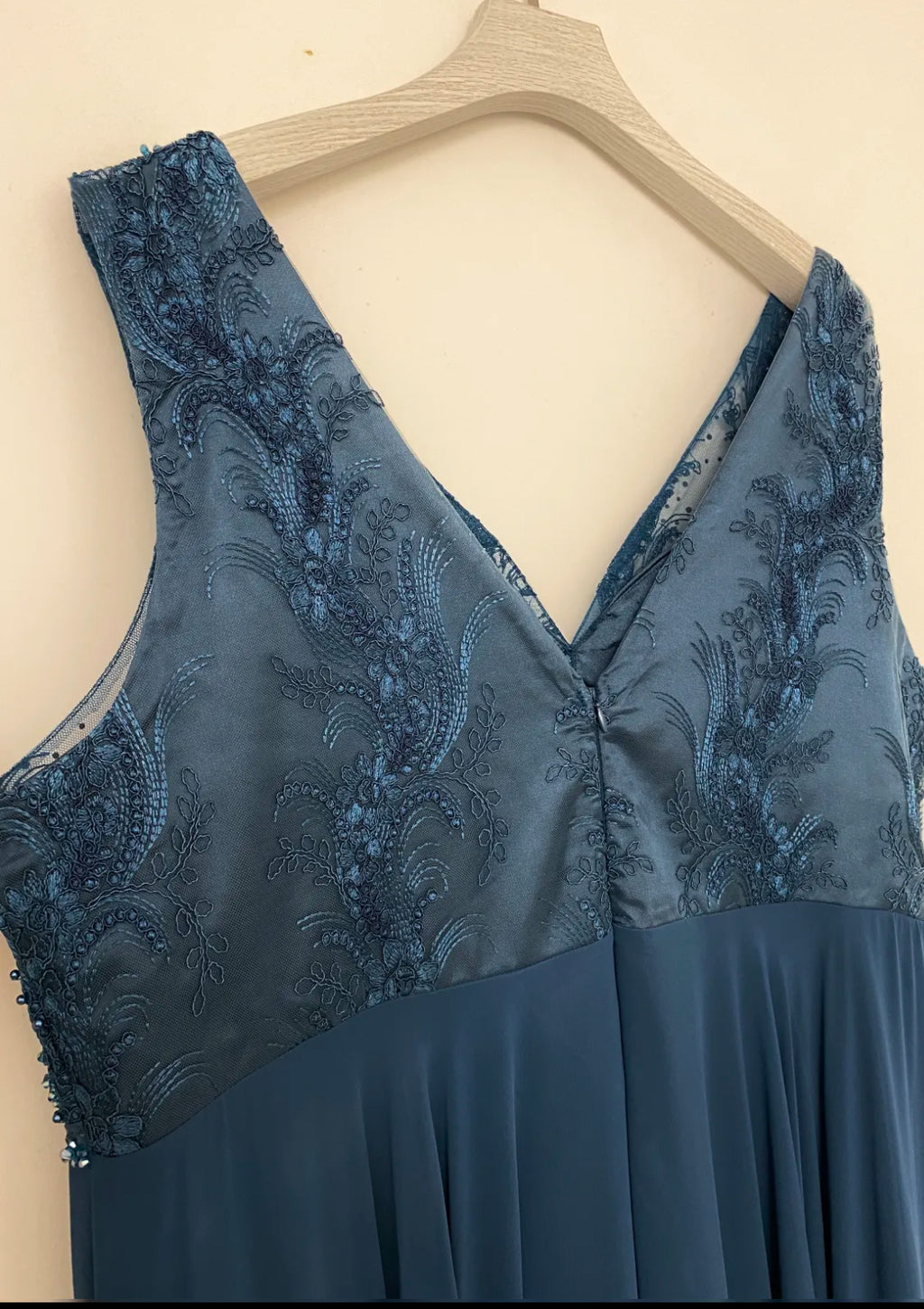 Big Size Petrol Blue long evening Dress