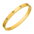 Clover Stone Bracelet | 18K gold-plated