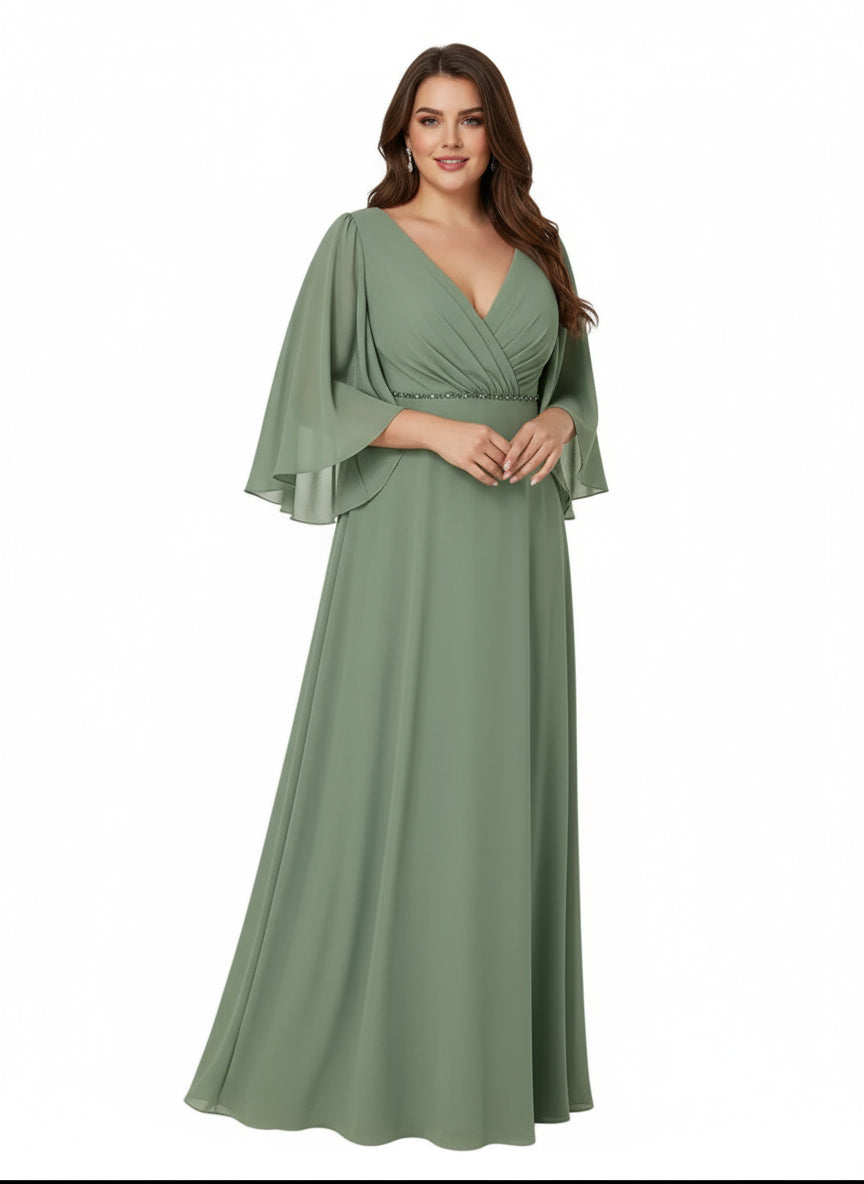 Imperial Cut Chiffon Bridesmaid dress