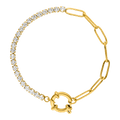 Tennis Chain Bracelet | 18K Gold Plated