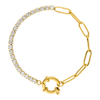 Tennis Chain Bracelet | 18K Gold Plated