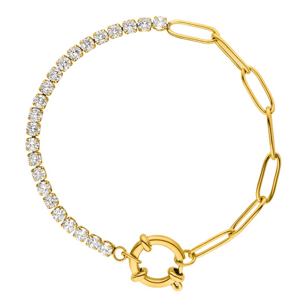 Tennis Chain Bracelet | 18K Gold Plated