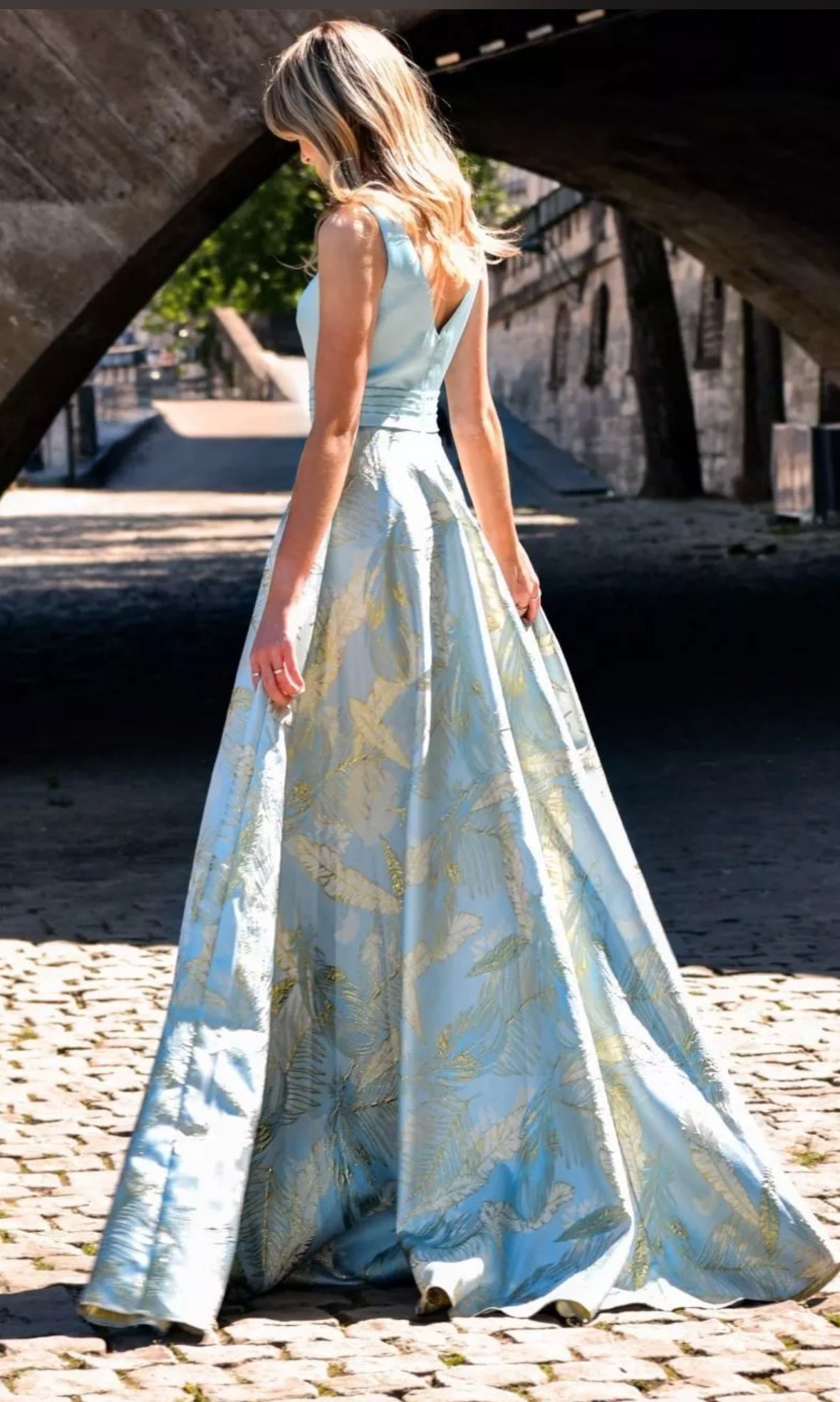 Satin and Brocade Aline dress