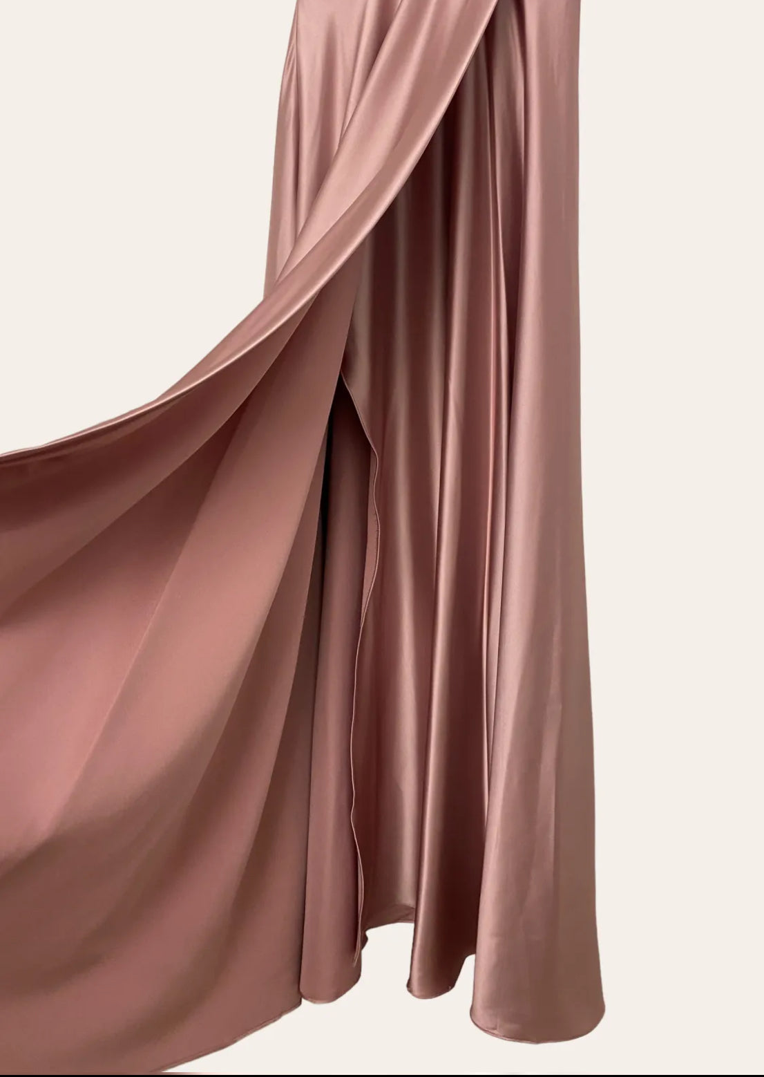 Satin tie-neck Bridesmaid dress