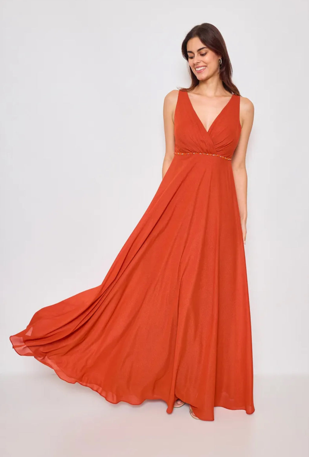 Bridesmaid dress in  Shiny chiffon fabrics