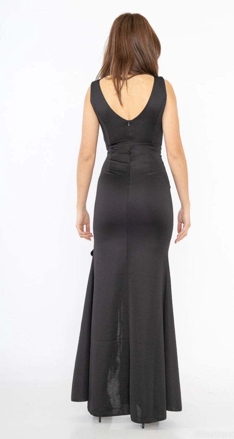 Black Mermaid Silhouette with side slit