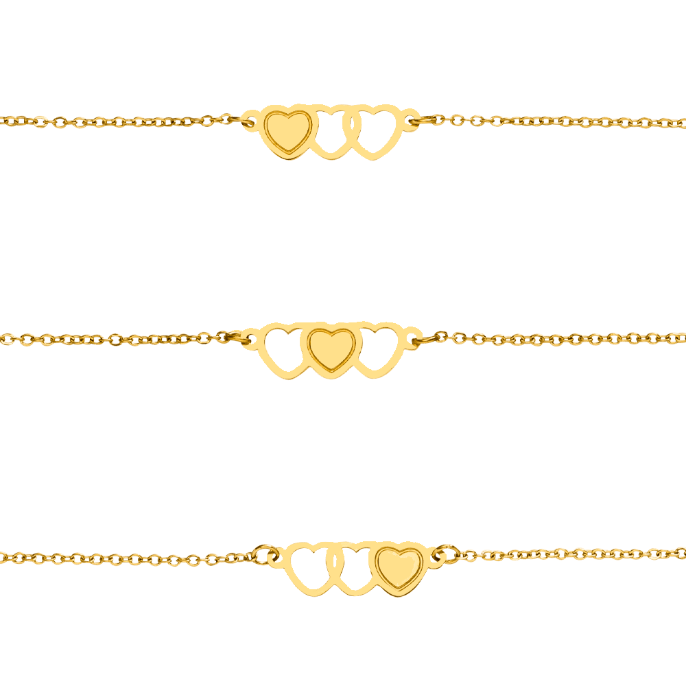 3 Sisters Set | Bracelets 18k Gold Plated