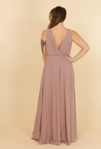 Bridesmaid dress in  Shiny chiffon fabrics