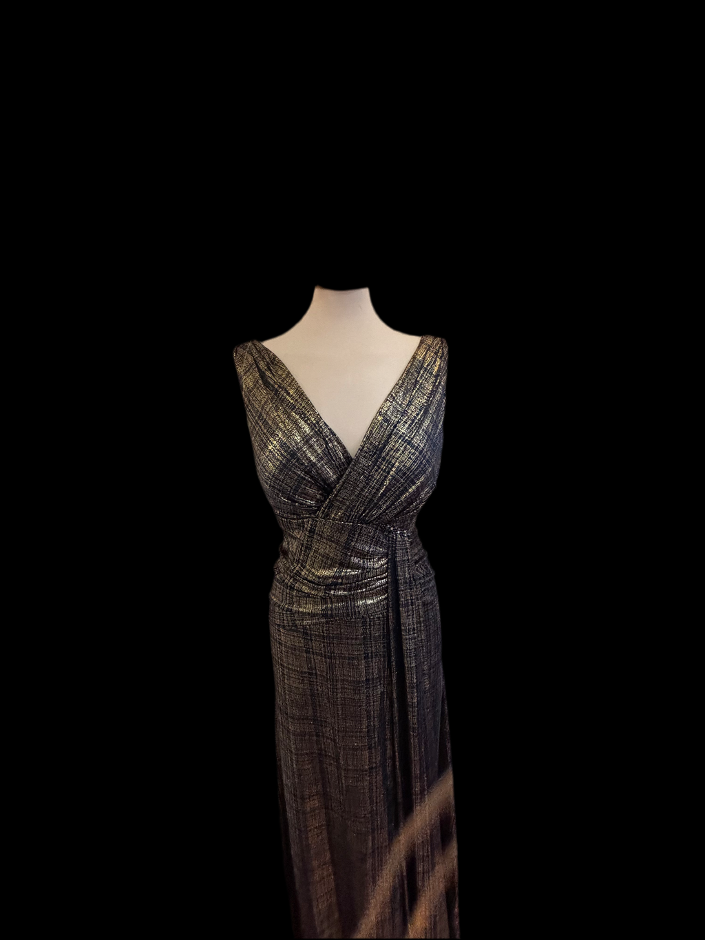 Navy Blue and Gold evening dress