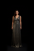 Navy Blue and Gold evening dress