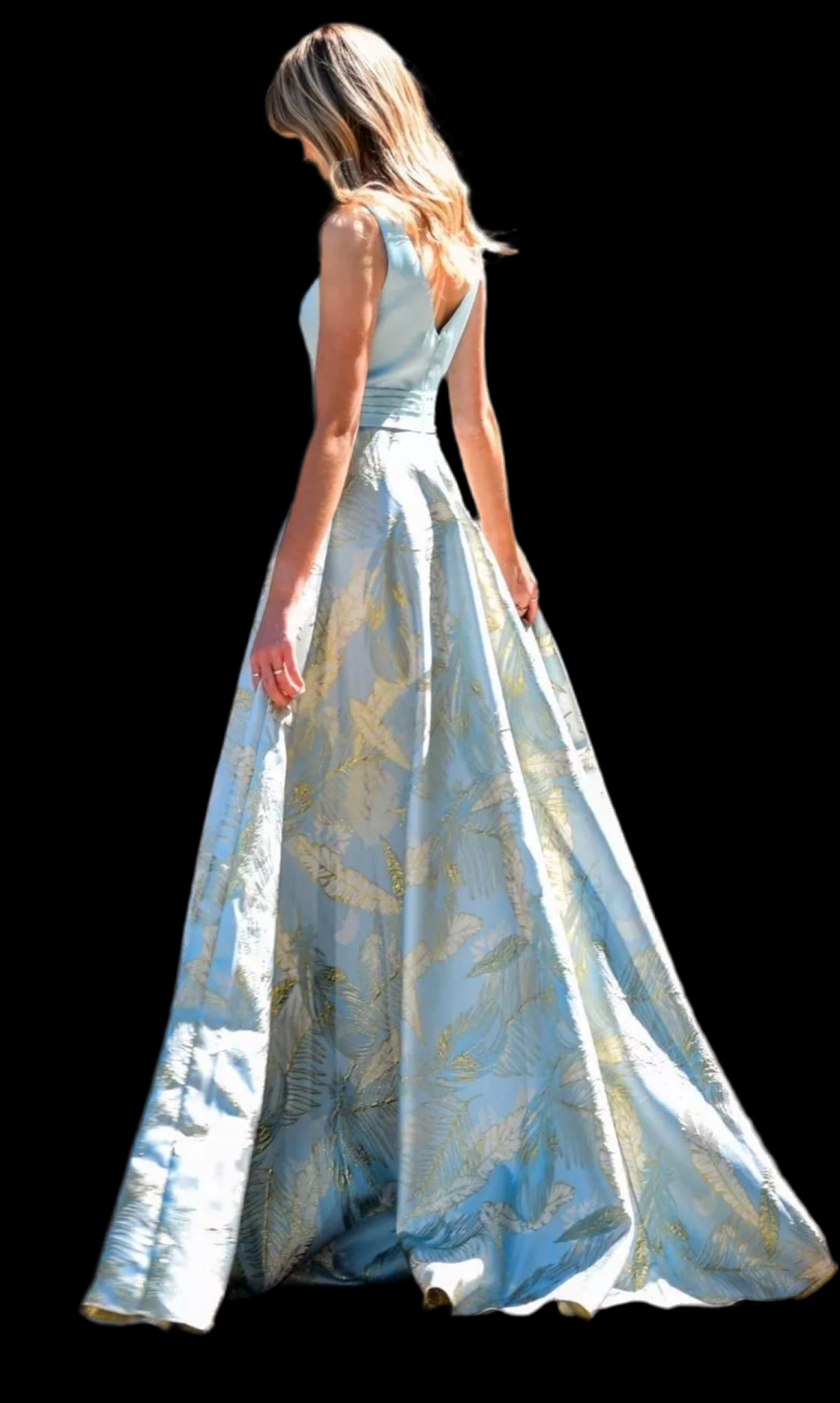 Satin and Brocade Aline dress