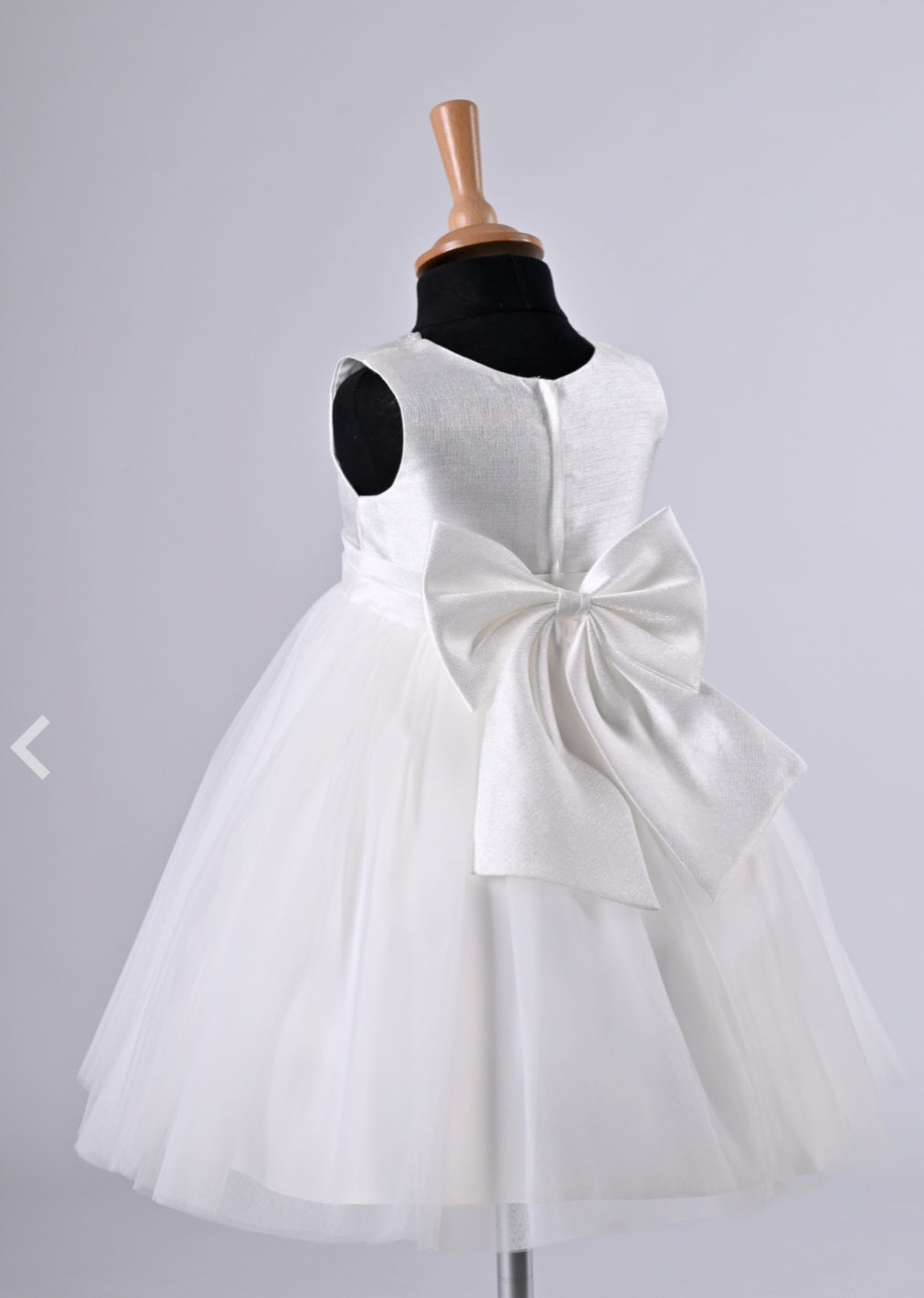 Swarovski Round neck line with satin top with tulle skirt