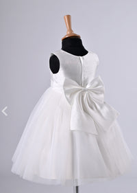 Swarovski Round neck line with satin top with tulle skirt
