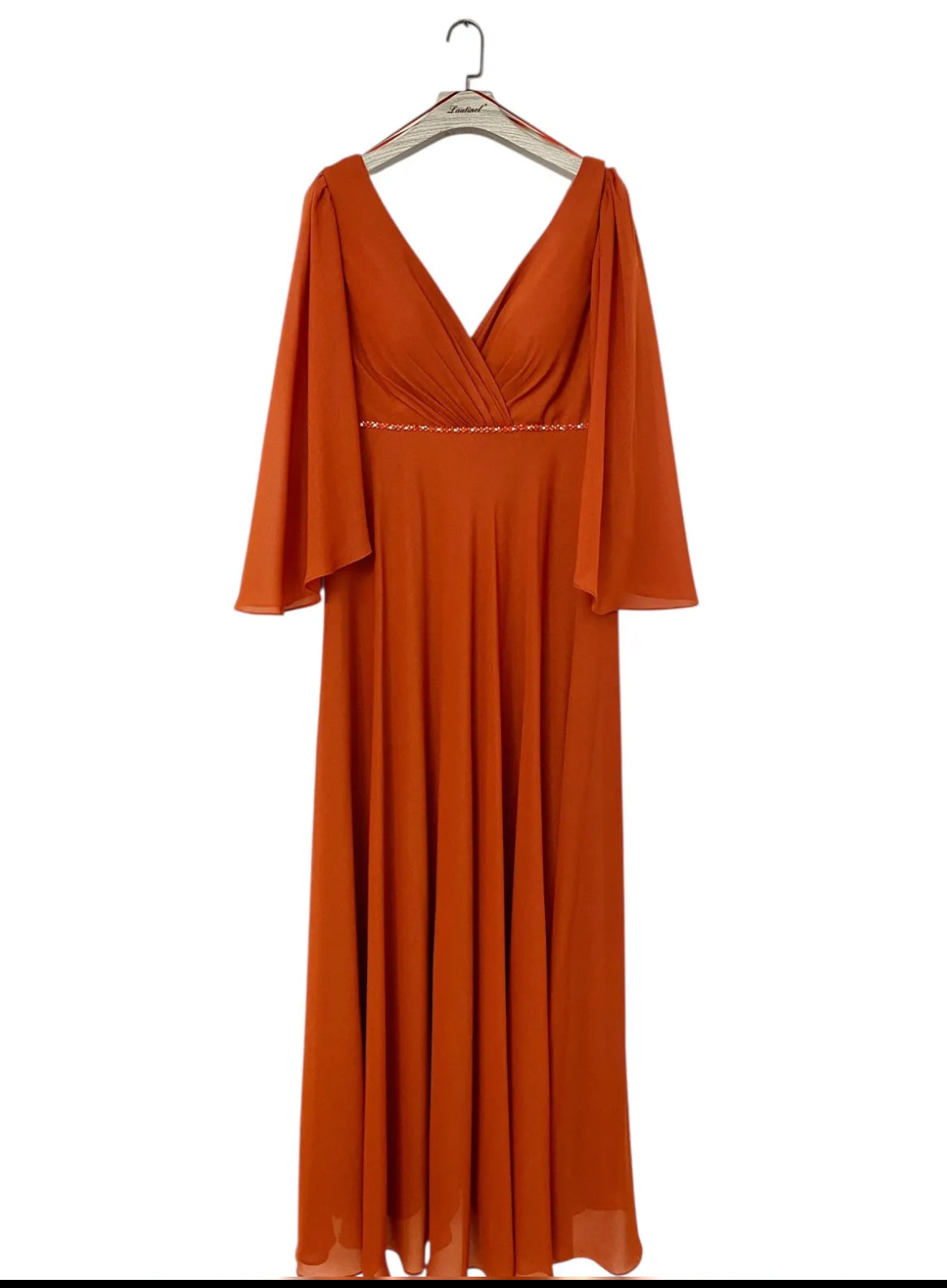 Over size Imperial cut long sleeve bridesmaid dress