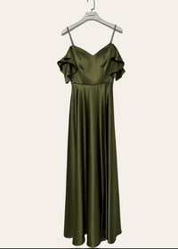 Silky Satin Off The Shoulder Bridesmaid dress