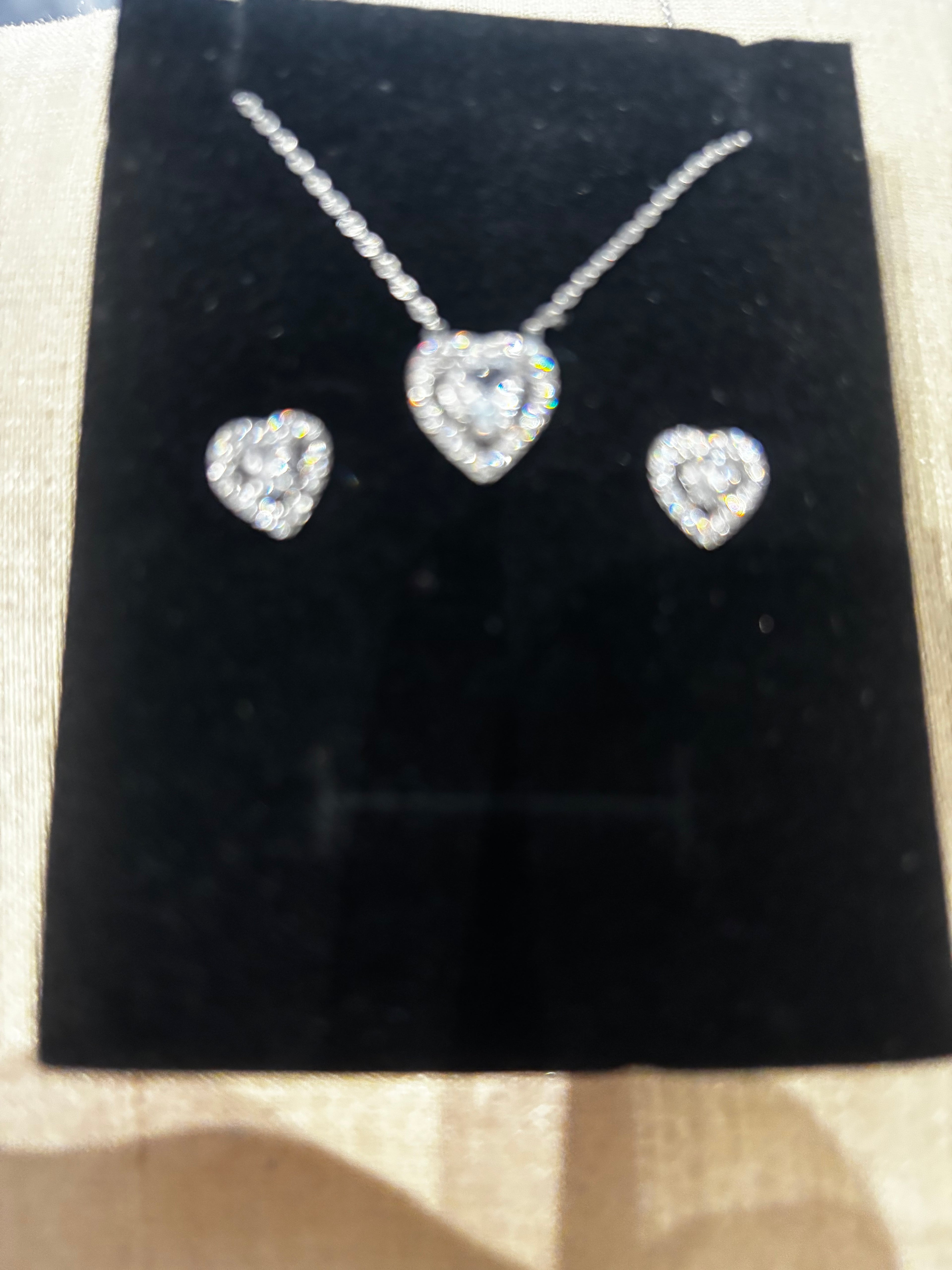 925 Sterling Silver Heart Set