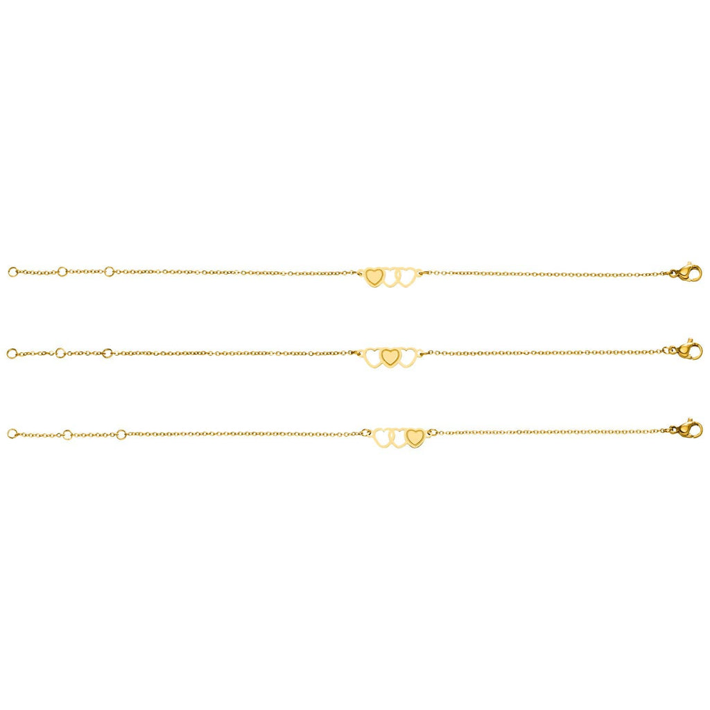 3 Sisters Set | Bracelets 18k Gold Plated