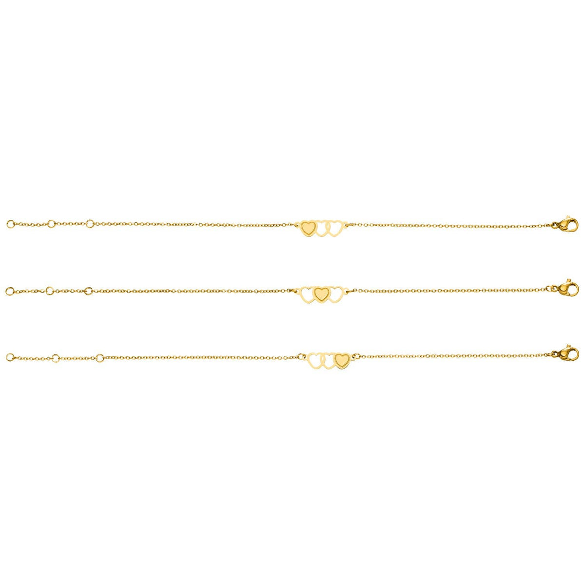 3 Sisters Set | Bracelets 18k Gold Plated