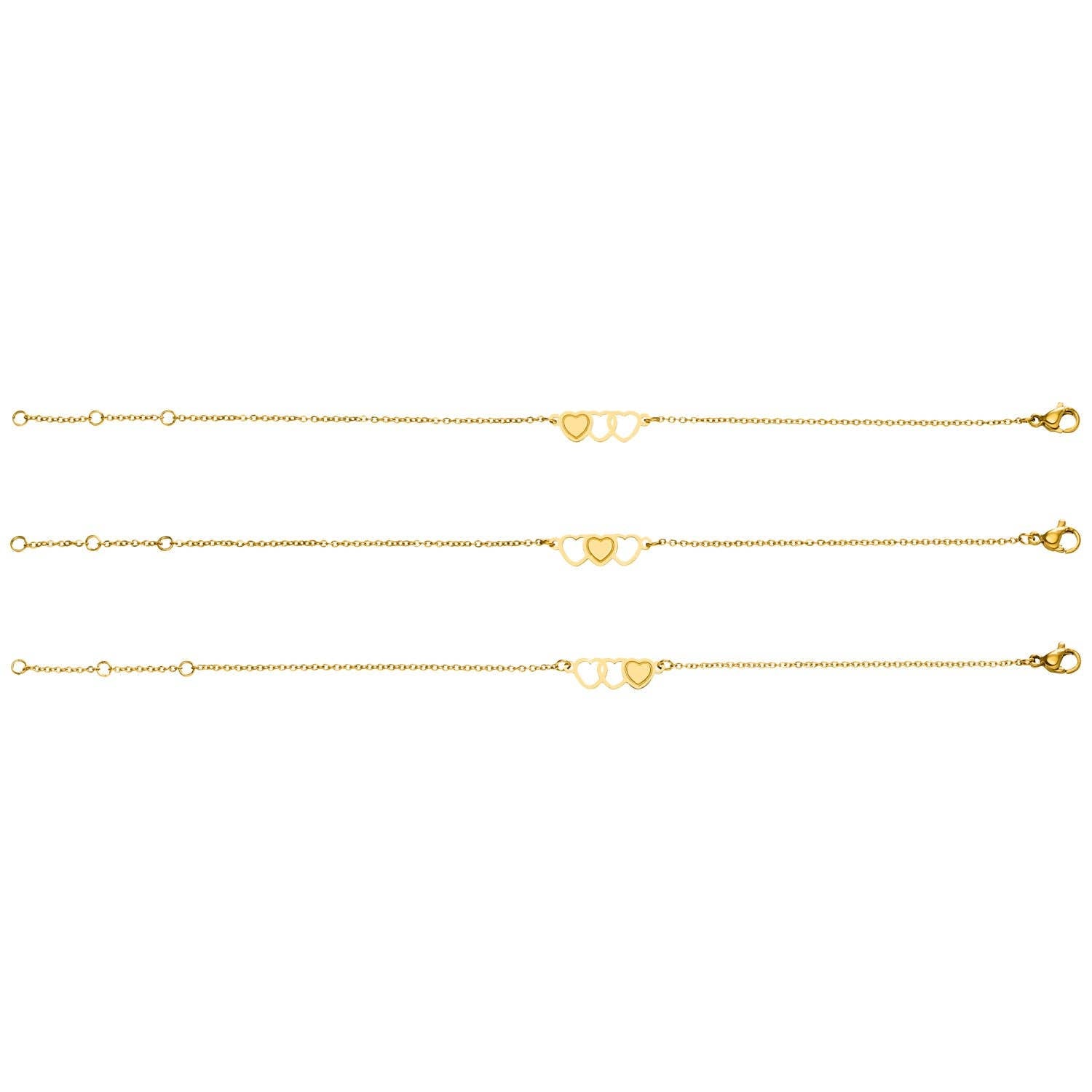 3 Sisters Set | Bracelets 18k Gold Plated