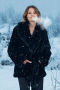 ELEGANT FAUX FUR COAT