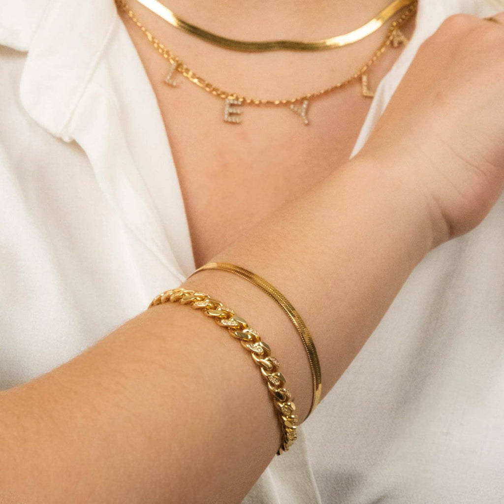 Snake Skin | 18k gold plated bracelet